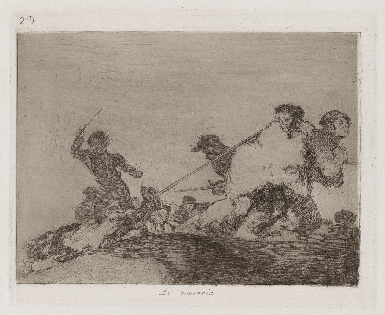 He Deserved It, Plate 29 from The Disasters of War by Francisco de Goya
