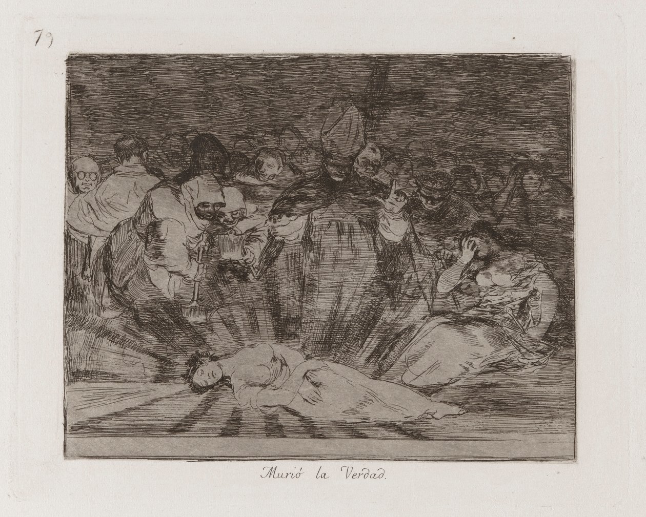 Truth Has Died, Plate 79 from Los Desastres de la Guerra (The Disasters of War) by Francisco de Goya