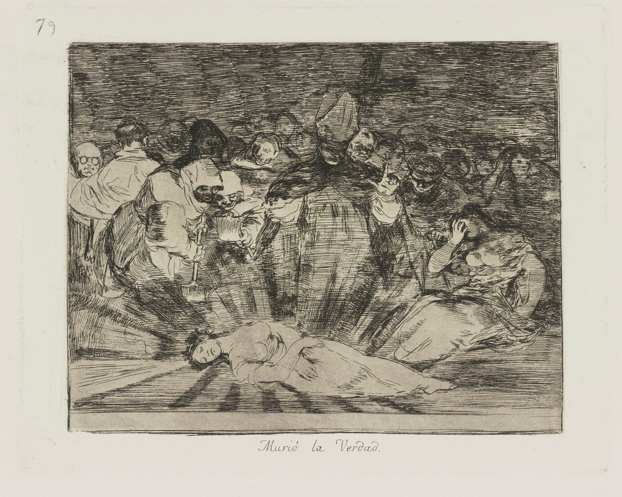 Truth Has Died, plate 79 from the series The Disasters of War by Francisco de Goya