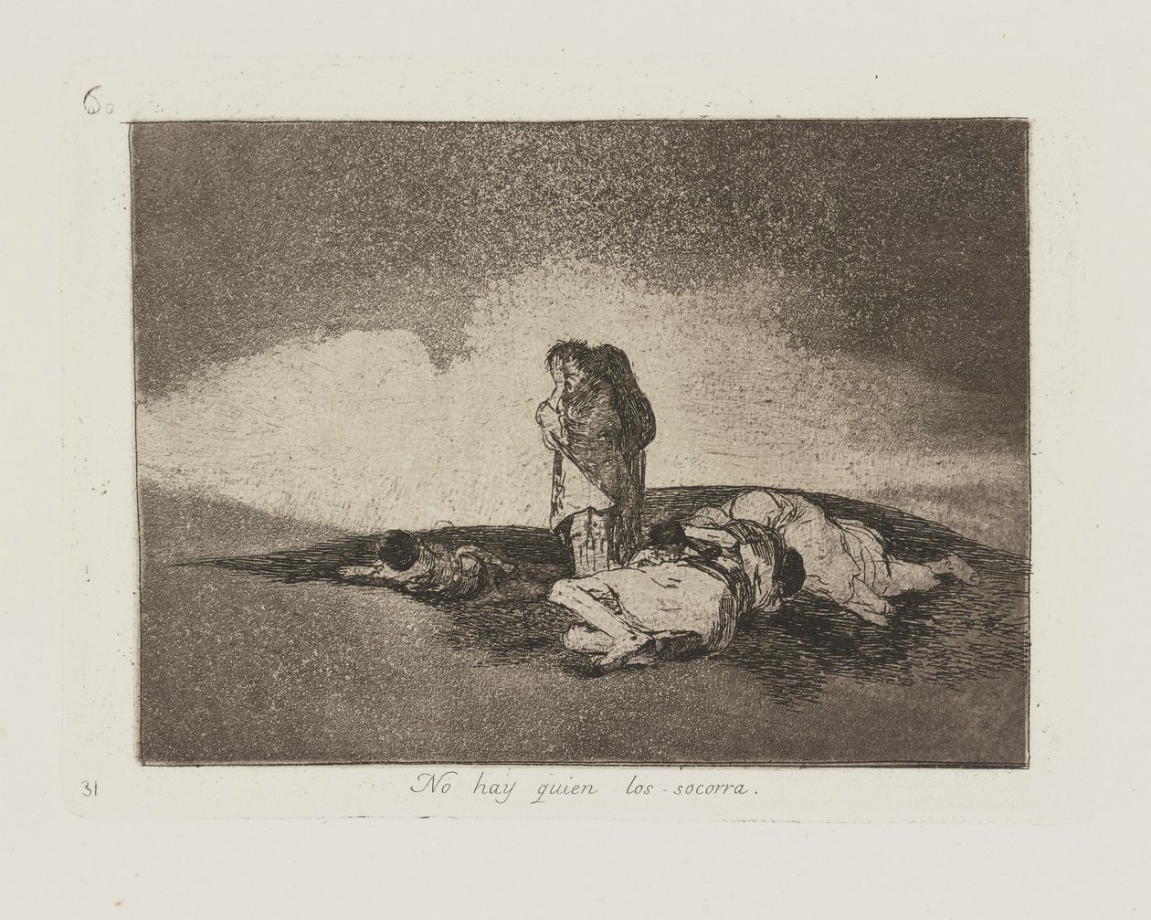 There Is No One to Help Them, pl. 60 from the series The Disasters of War by Francisco de Goya