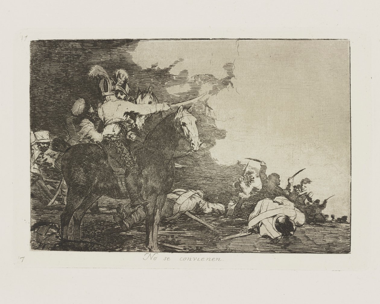 They Do Not Agree, Plate 17 from the Series The Disasters of War by Francisco de Goya