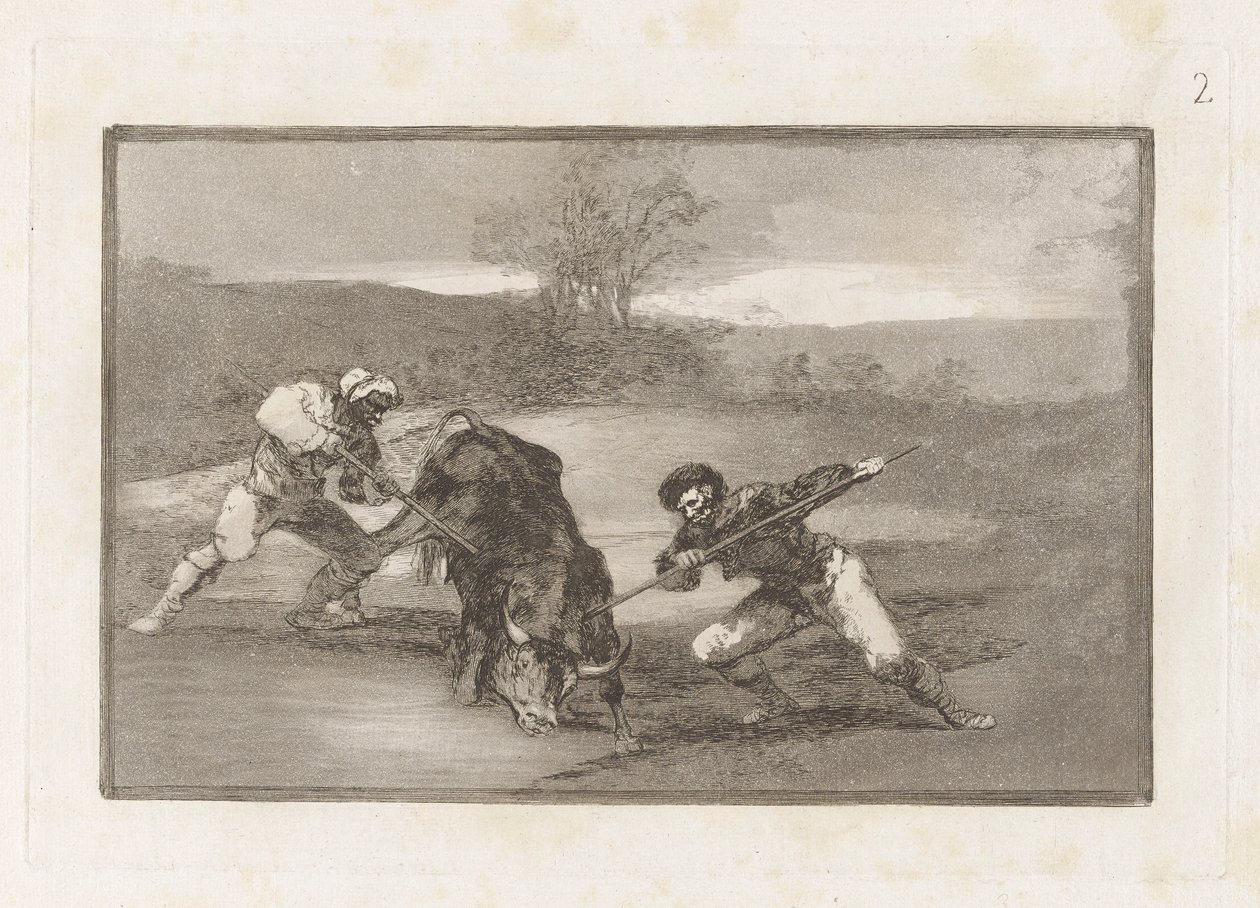 Another Way of Hunting on Foot, Plate 2 from La Tauromaquia by Francisco de Goya