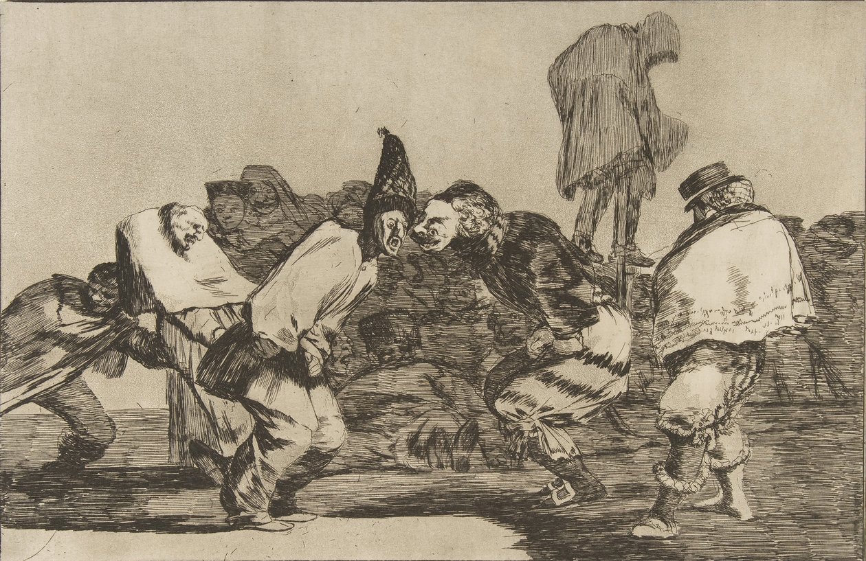 Plate 14 from the Disparates: Carnival Folly by Francisco de Goya