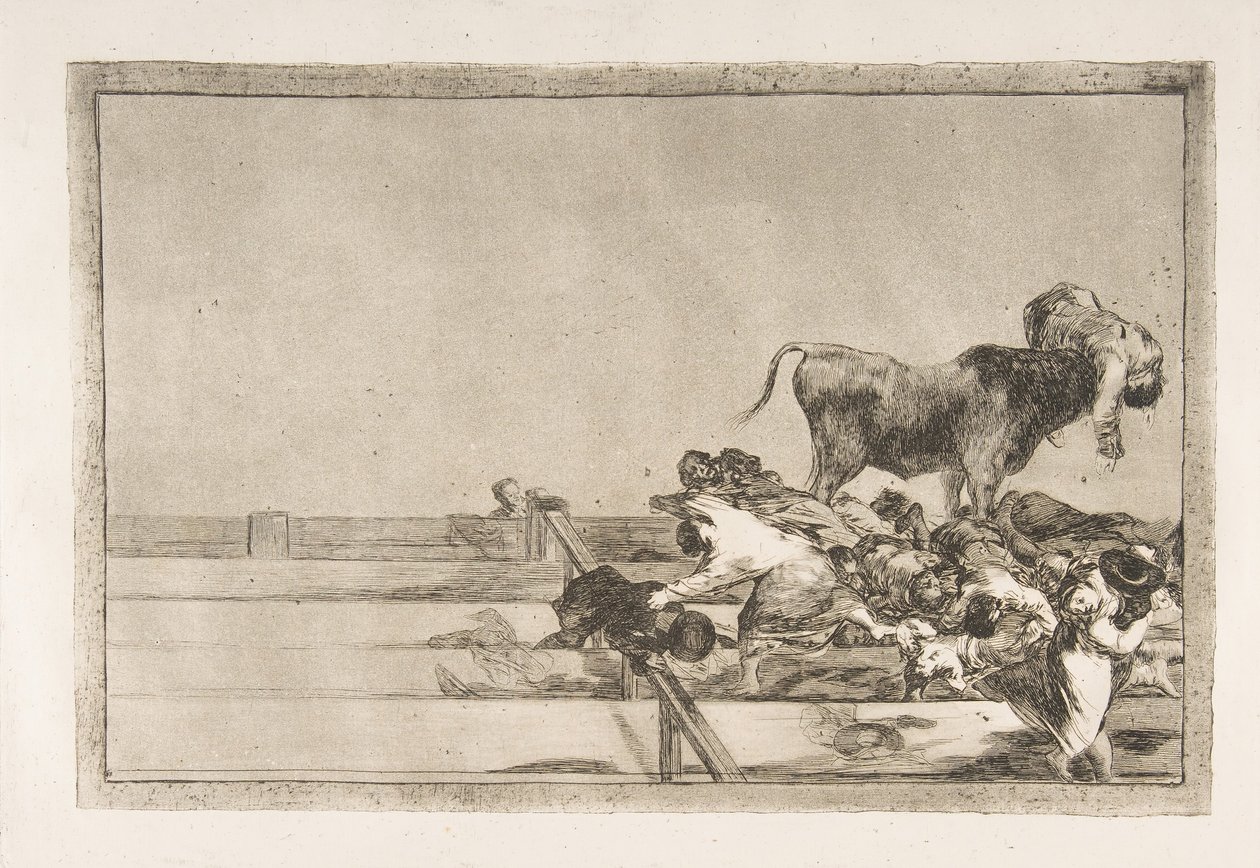 Dreadful Events in the Front Rows of the Ring at Madrid (Tauromaquia, plate 21) by Francisco de Goya