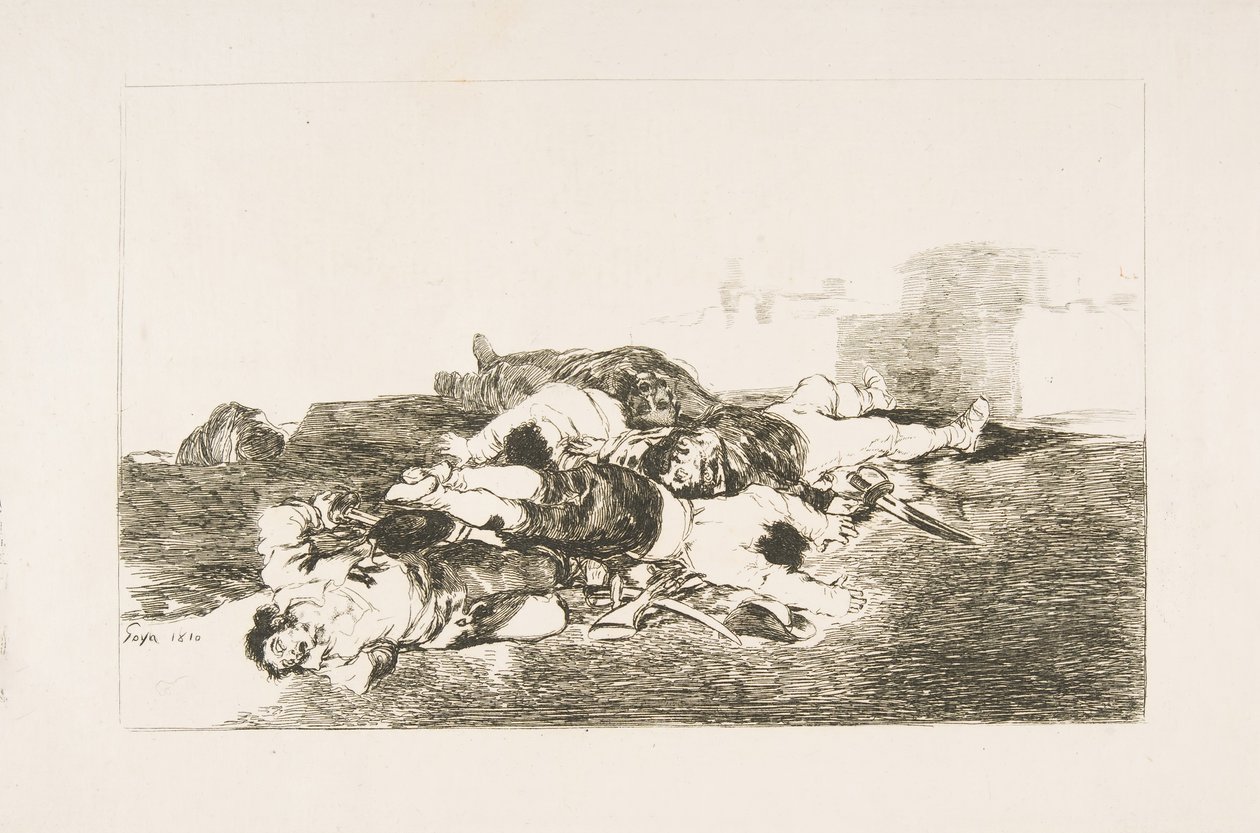 Plate 22 from The Disasters of War: Even worse by Francisco de Goya