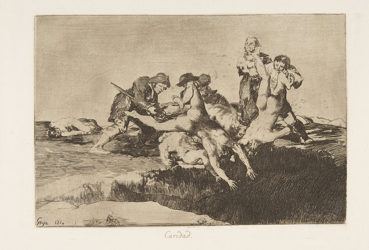 Plate 27 from The Disasters of War: Char by Francisco de Goya