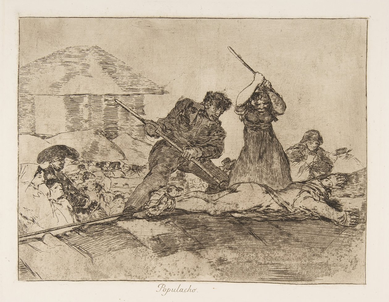 Plate 28 from The Disasters of War: Rabble by Francisco de Goya