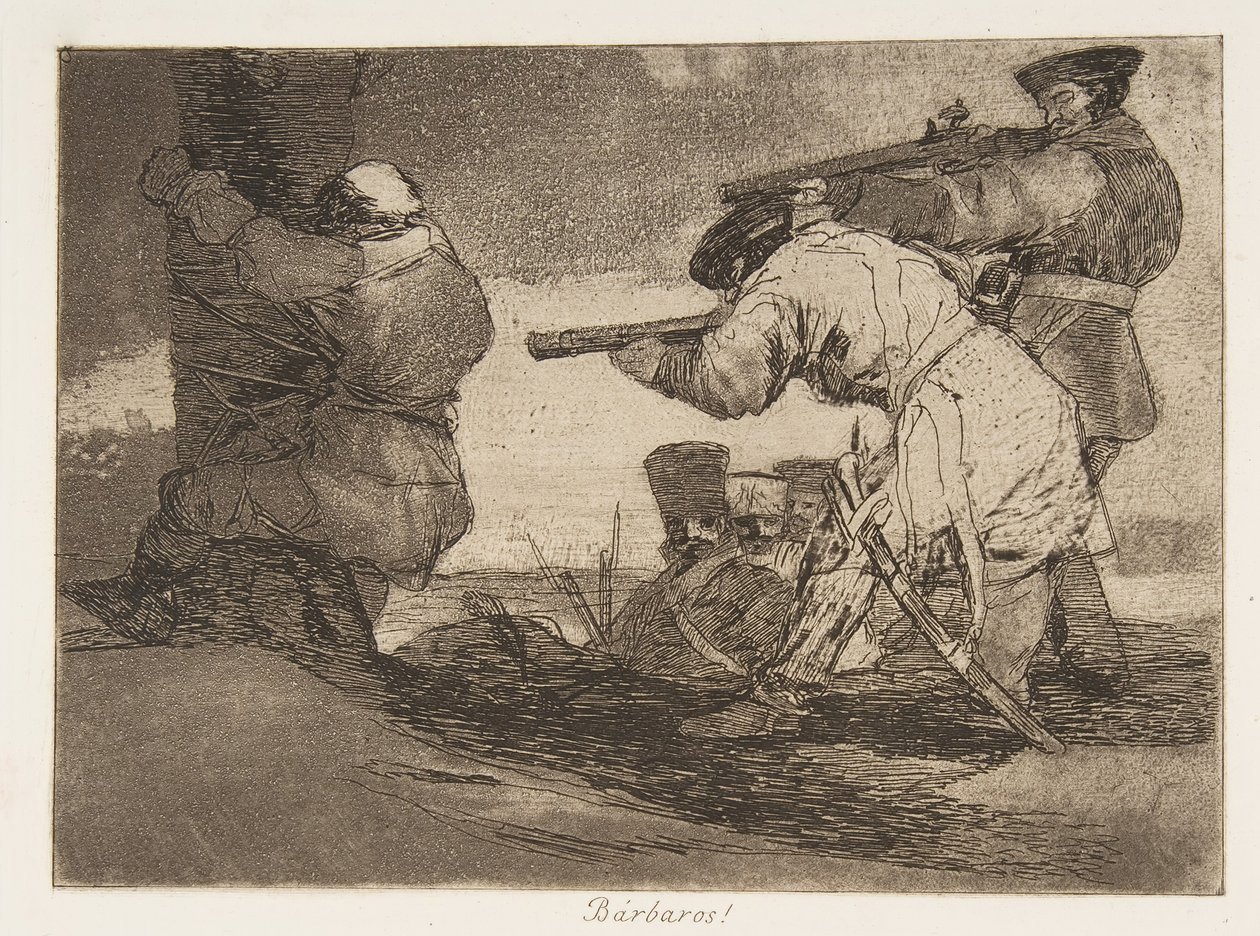 Plate 38 from The Disasters of War: Barba by Francisco de Goya