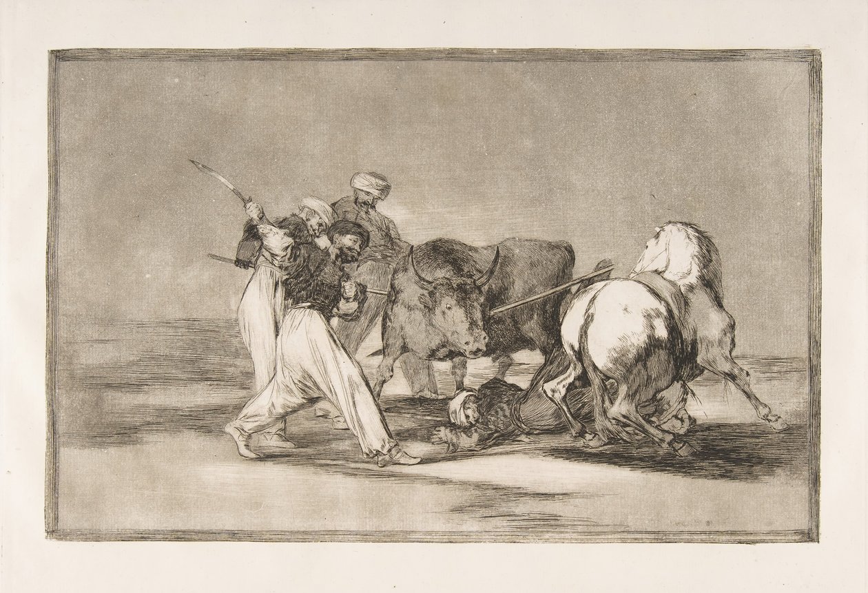 Plate 3 of the Tauromaquia: The Moors Settled in Spain, Giving Up the Superstitions, 1816 by Francisco de Goya