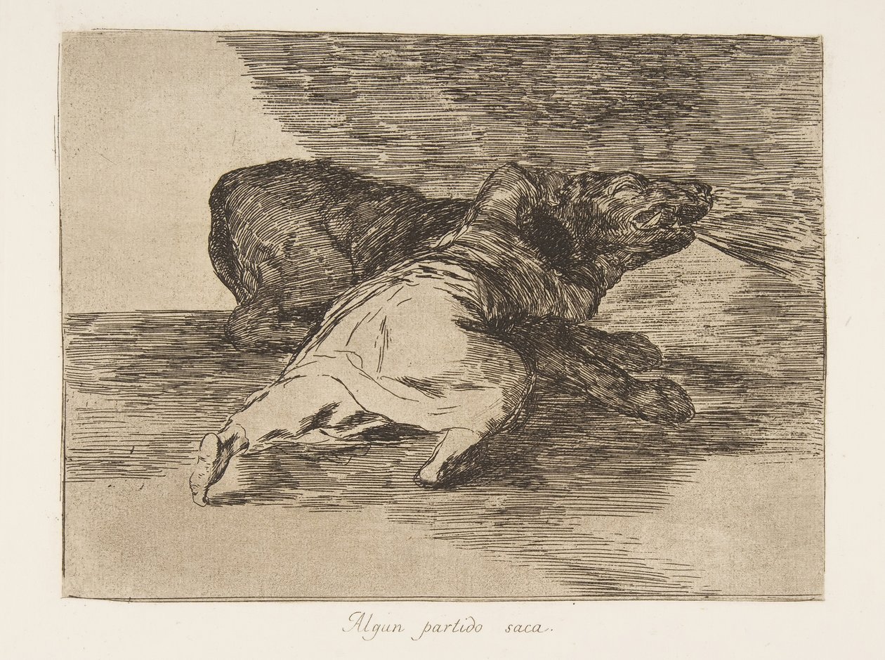 Plate 40 from The Disasters of War: He ge... by Francisco de Goya