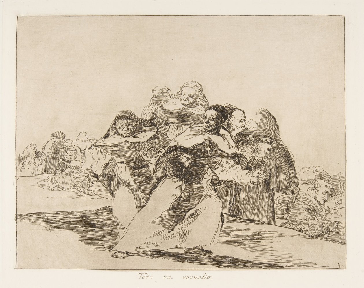Plate 42 from The Disasters of War: Everything is Falling by Francisco de Goya