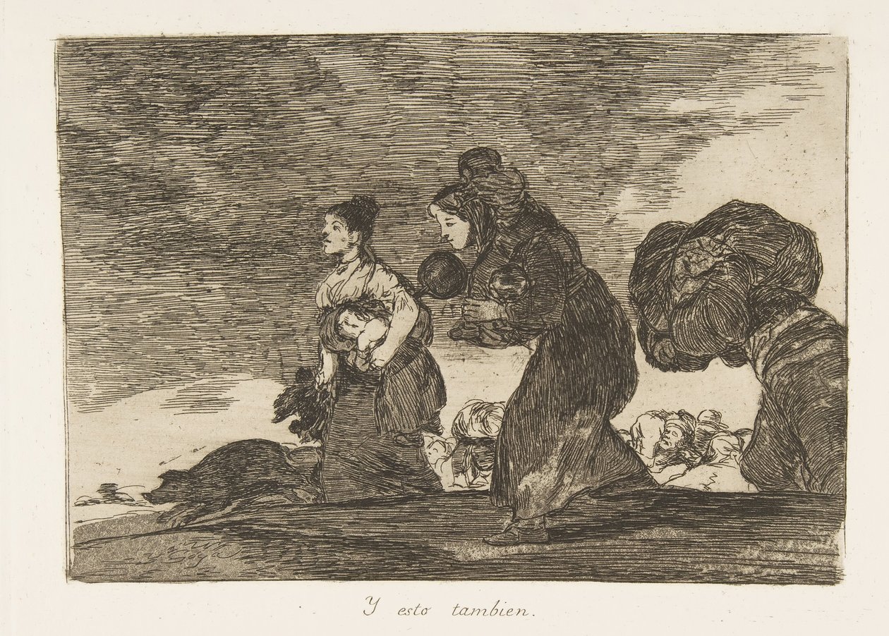 Plate 45 from The Disasters of War: And t..., 1810 published 1863 by Francisco de Goya