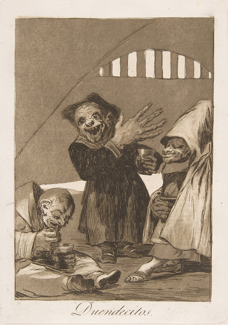 Plate 49 from Los Caprichos: Hobgoblins Duendecitos by Francisco de Goya