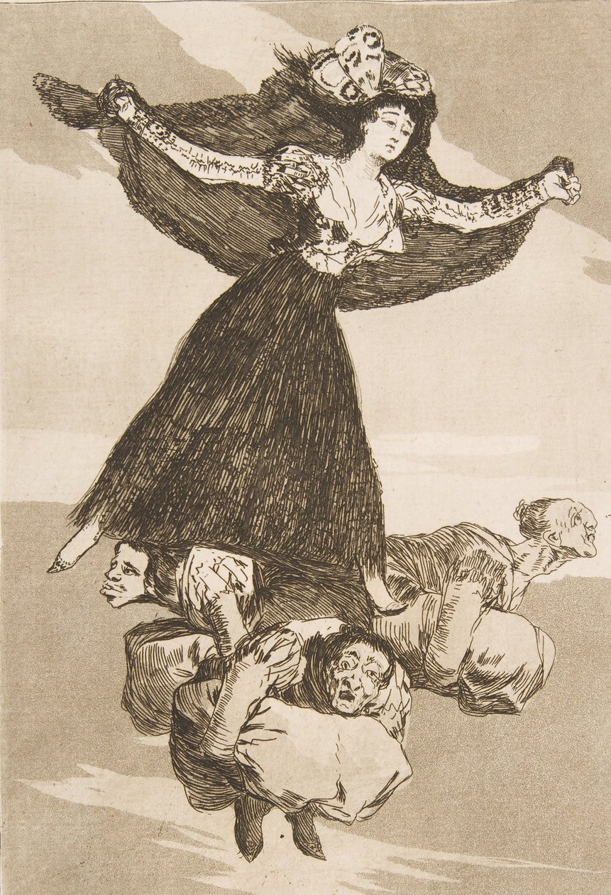 They Have Flown, Plate 61 from Los Caprichos by Francisco de Goya