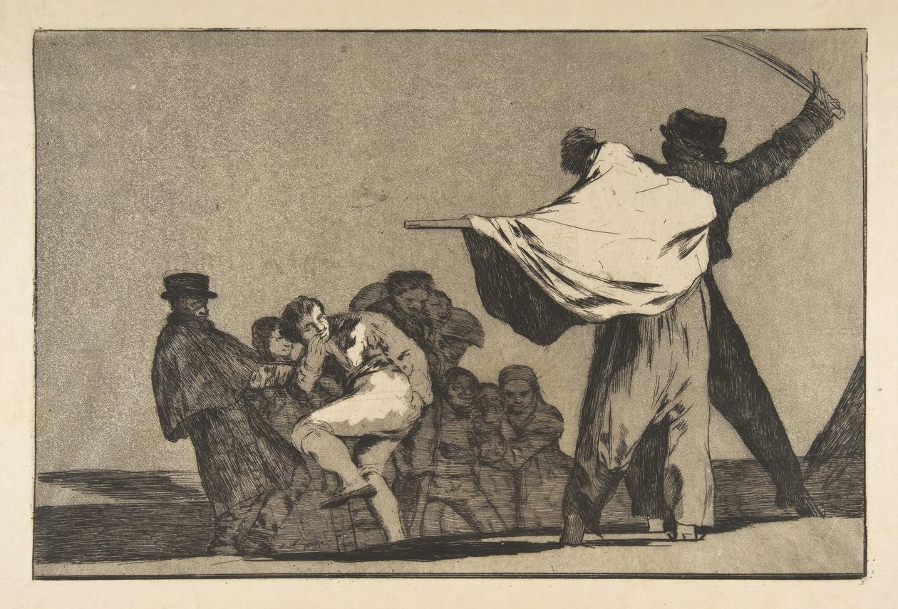 Plate A from the Disparates: Well-Known Folly by Francisco de Goya
