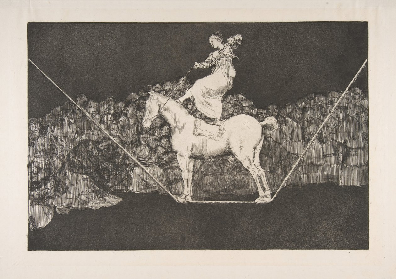 Plate B from the Disparates: Punctual Folly by Francisco de Goya