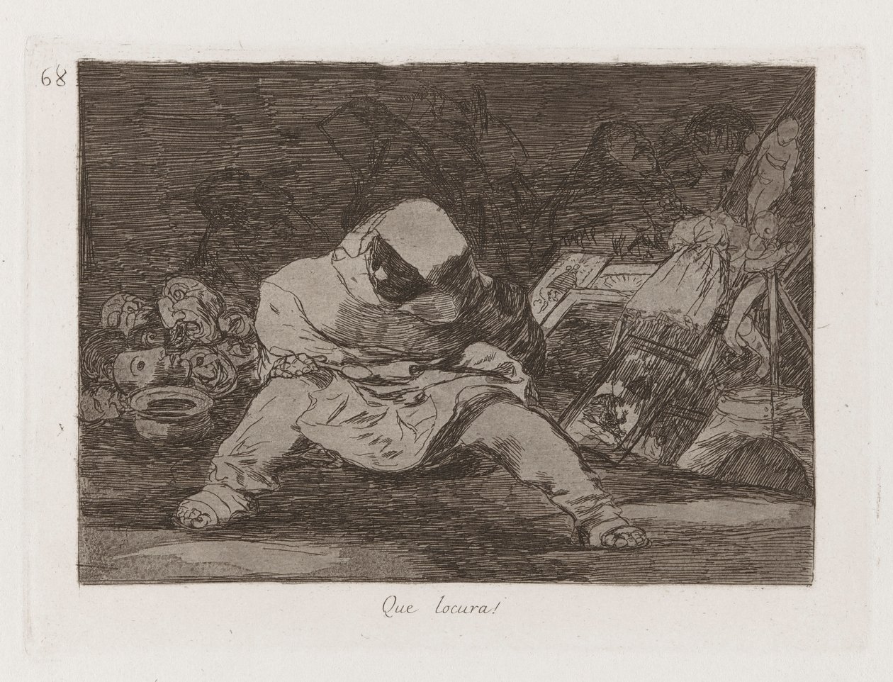 What Madness!, Plate 68 from The Disasters of War by Francisco de Goya