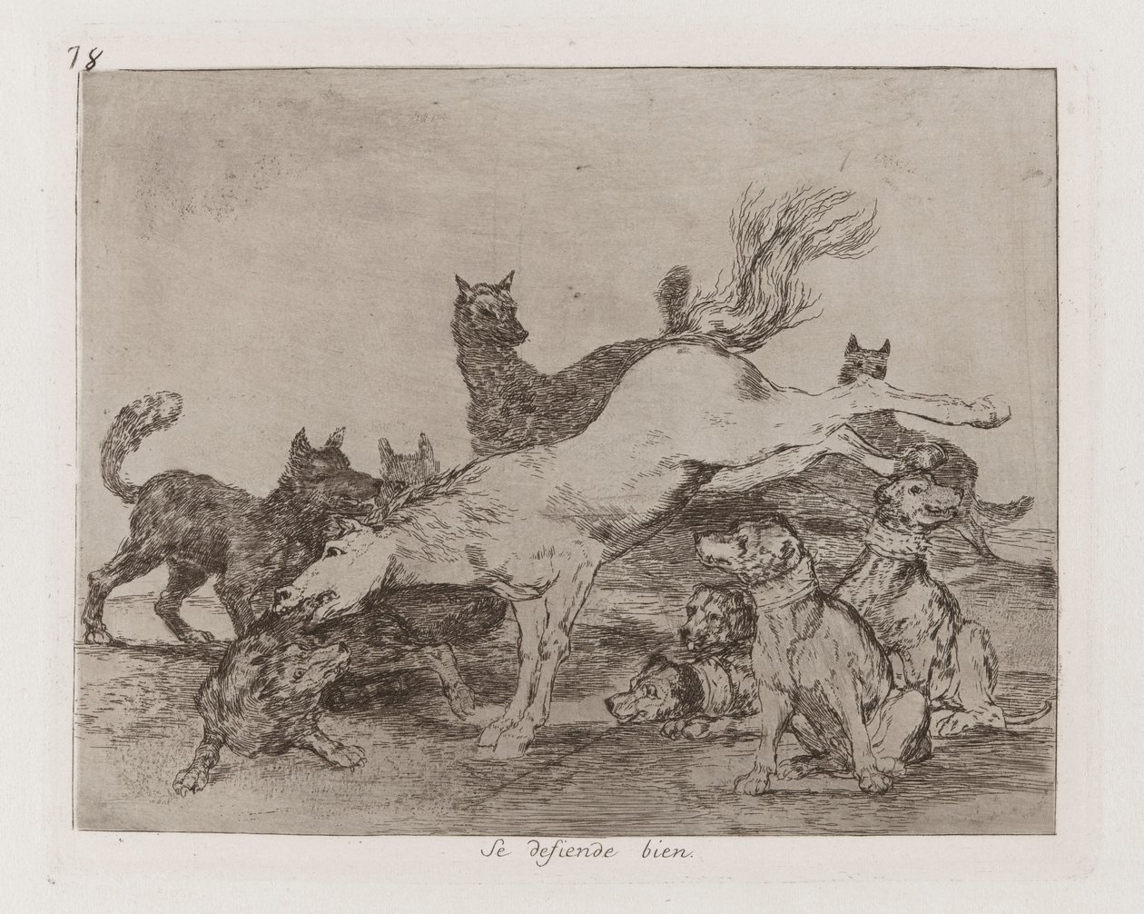 He Defends Himself Well, Plate 78 from The Disasters of War by Francisco de Goya