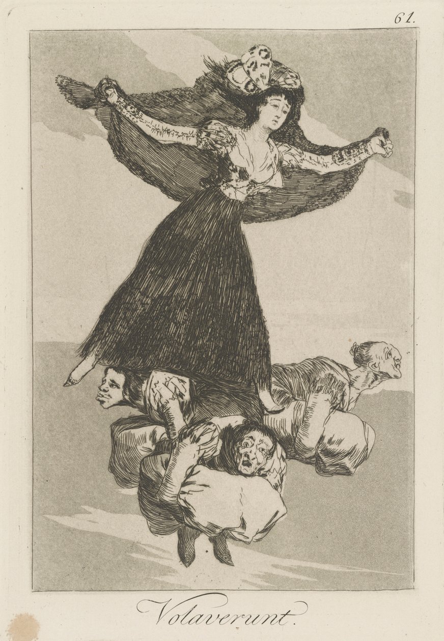 They Have Flown, plate 61 from the series Los caprichos by Francisco de Goya