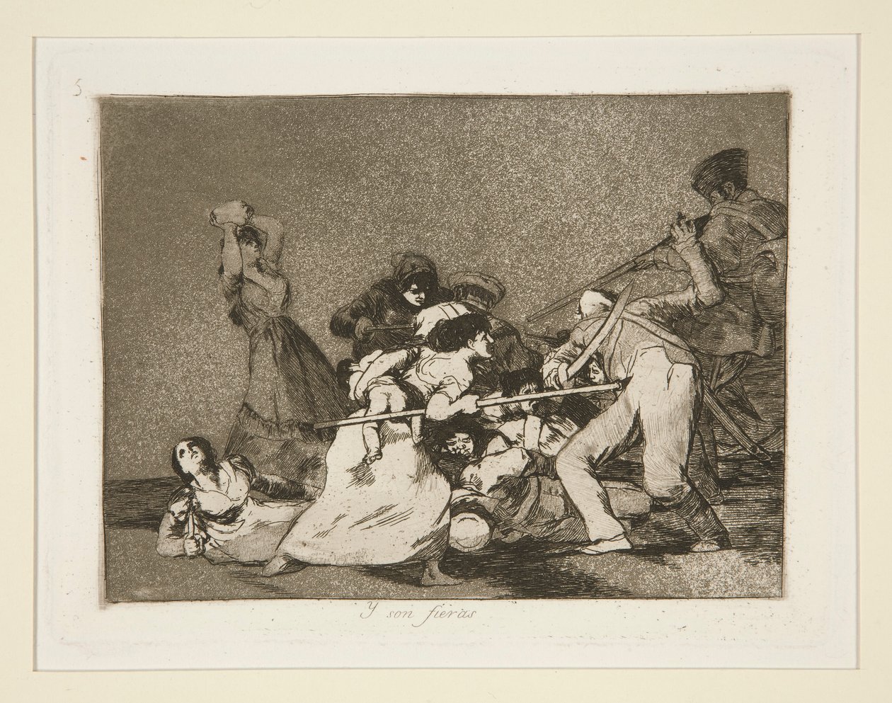 And They Are Like Wild Beasts, pl. 5 from The Disasters of War by Francisco de Goya