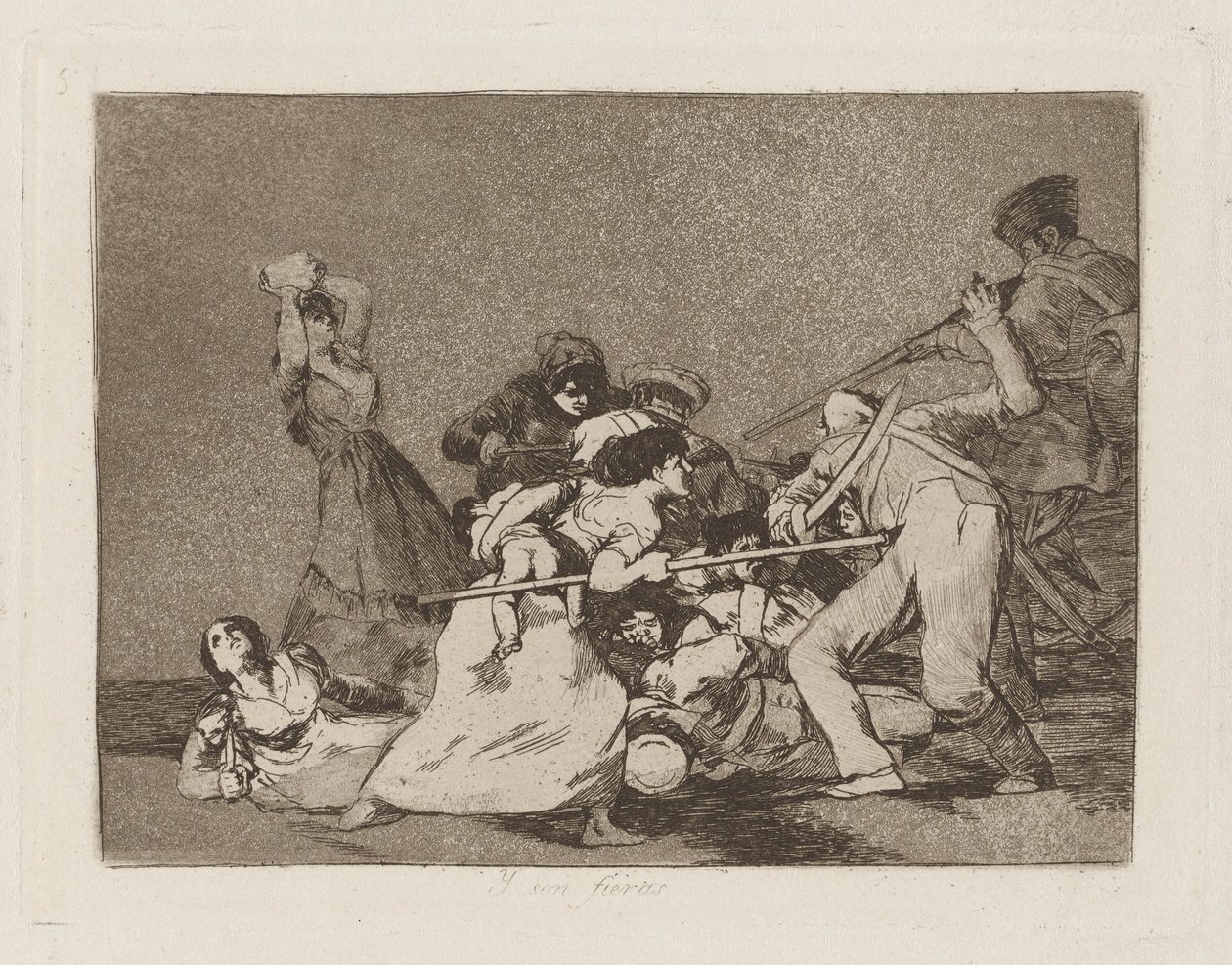 And They Are Like Wild Beasts, pl. 5 from the series The Disasters of War by Francisco de Goya