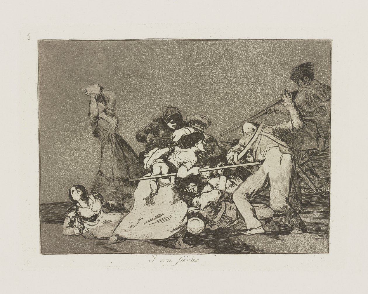 And They Are Like Wild Beasts, Plate 5 from the Series The Disasters of War by Francisco de Goya