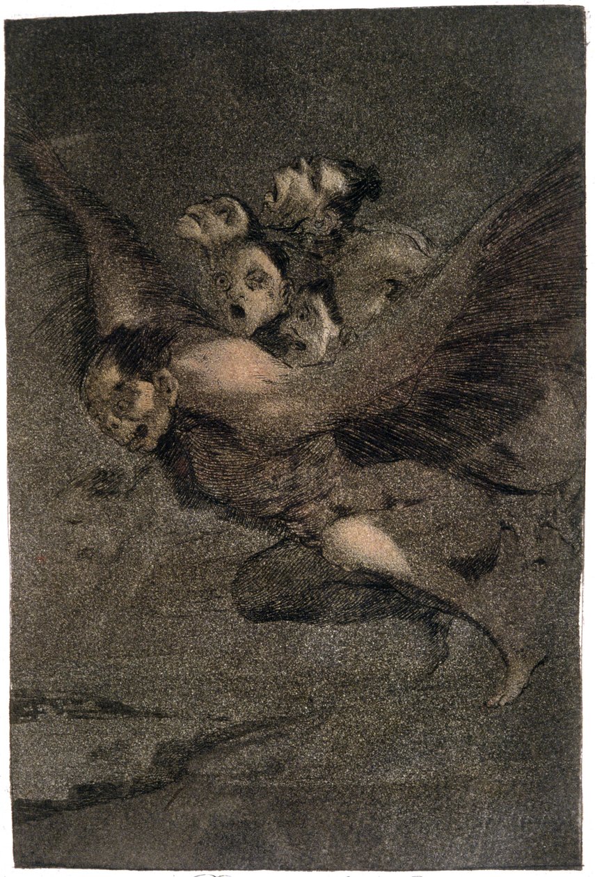 Buen Viage (Safe trip). Wing Monsters by Francisco Jose de Goya y Lucientes