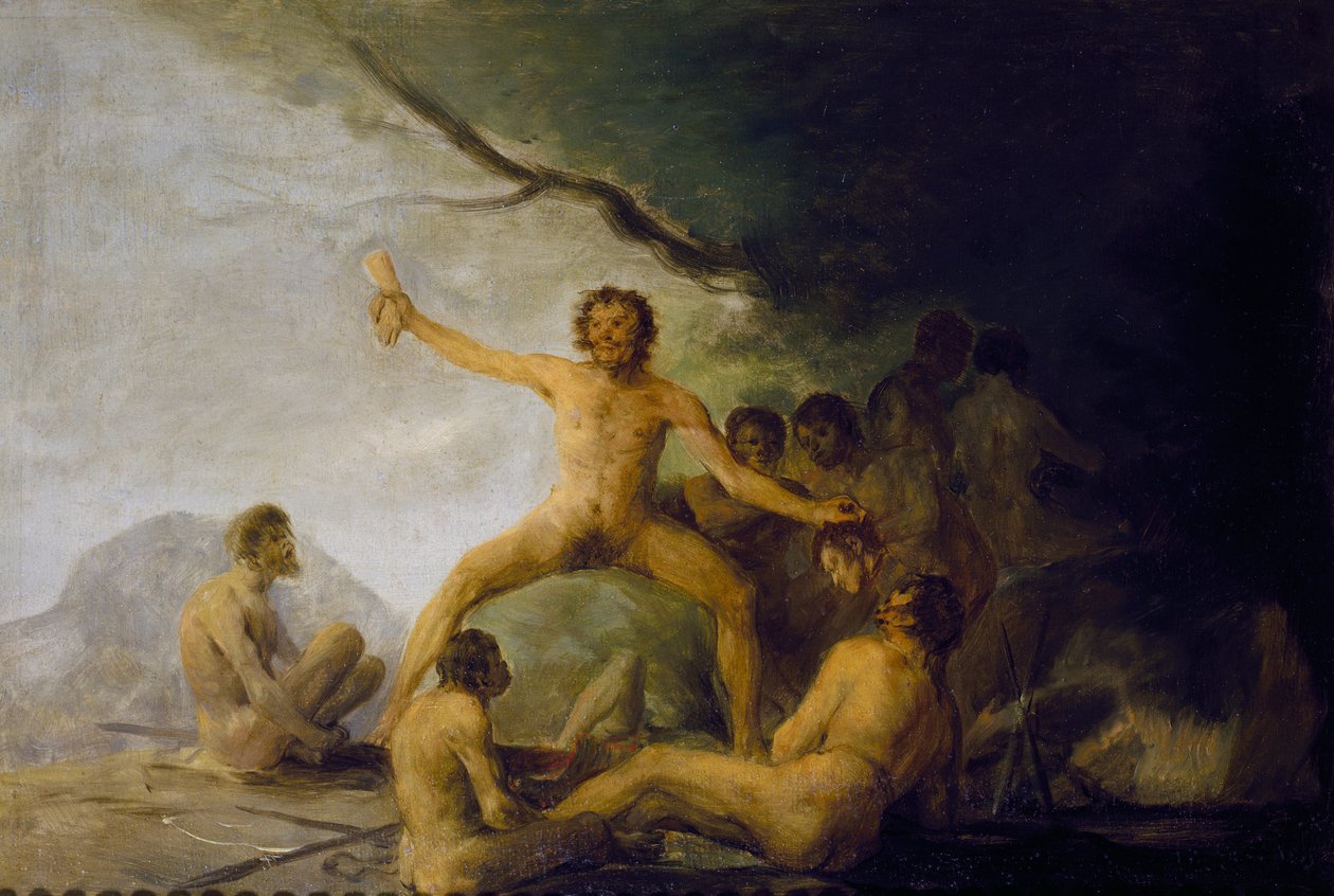Cannibals savoring Human Remains by Francisco Jose de Goya y Lucientes
