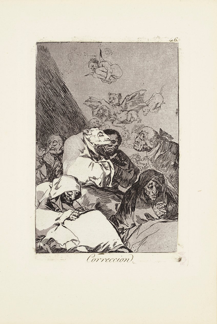 Correction (Correccion) Plate 46 from: Los Caprichos by Francisco Jose de Goya y Lucientes