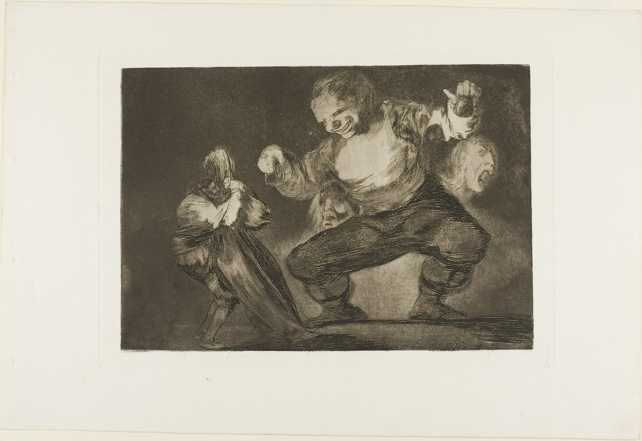 Dancing Giant, from Disparates, published as plate 4 in Los Proverbios by Francisco Jose de Goya y Lucientes
