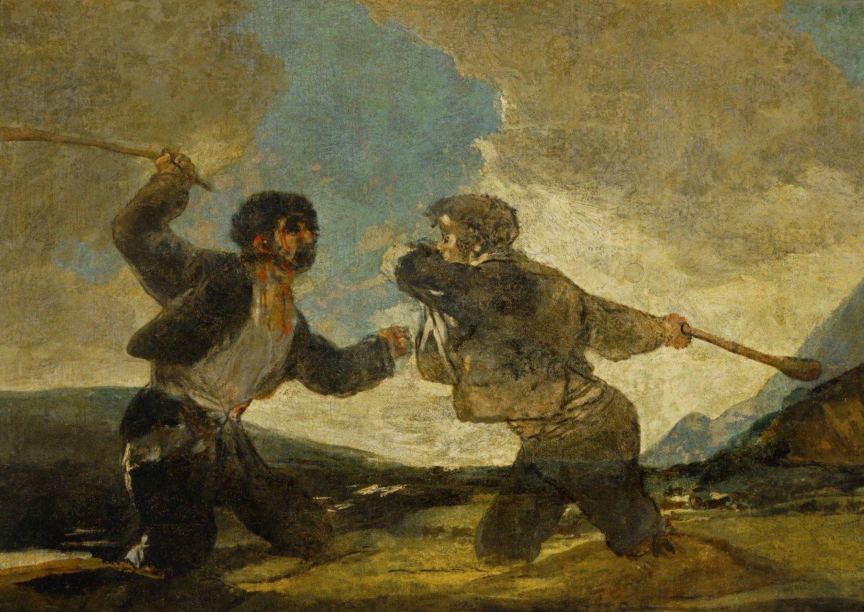 Duel with Cudgels by Francisco Jose de Goya y Lucientes