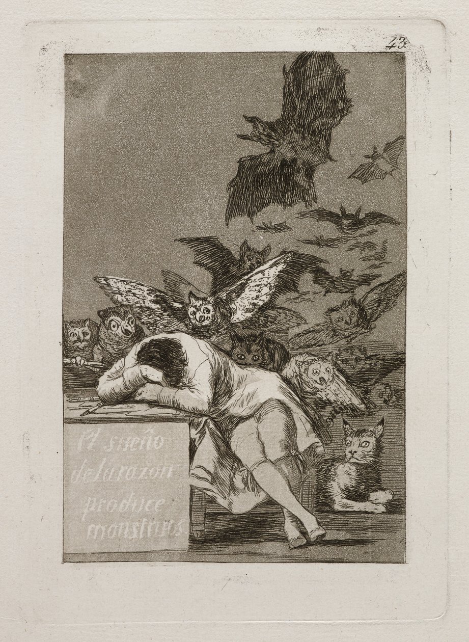 The Dream of Reason Produces Monsters by Francisco Jose de Goya y Lucientes