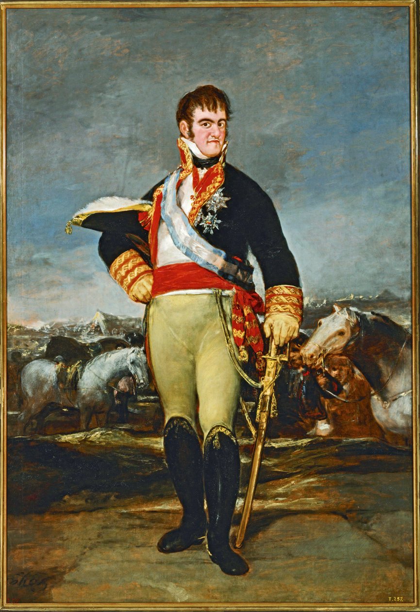 Ferdinand VII, King of Spain at a Cavalry Camp by Francisco Jose de Goya y Lucientes