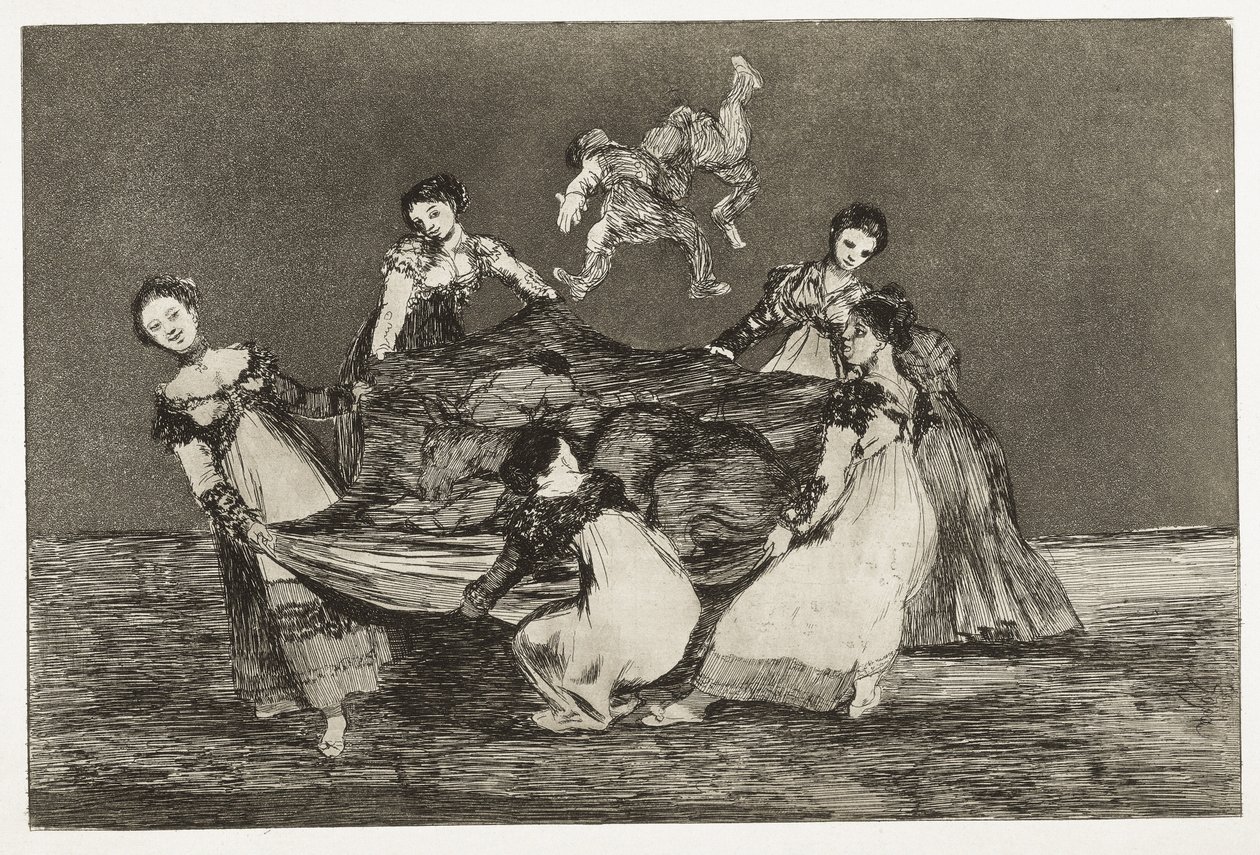 Proverbs. Female riddle. Plate 1 of Proverbs by Francisco Jose de Goya y Lucientes