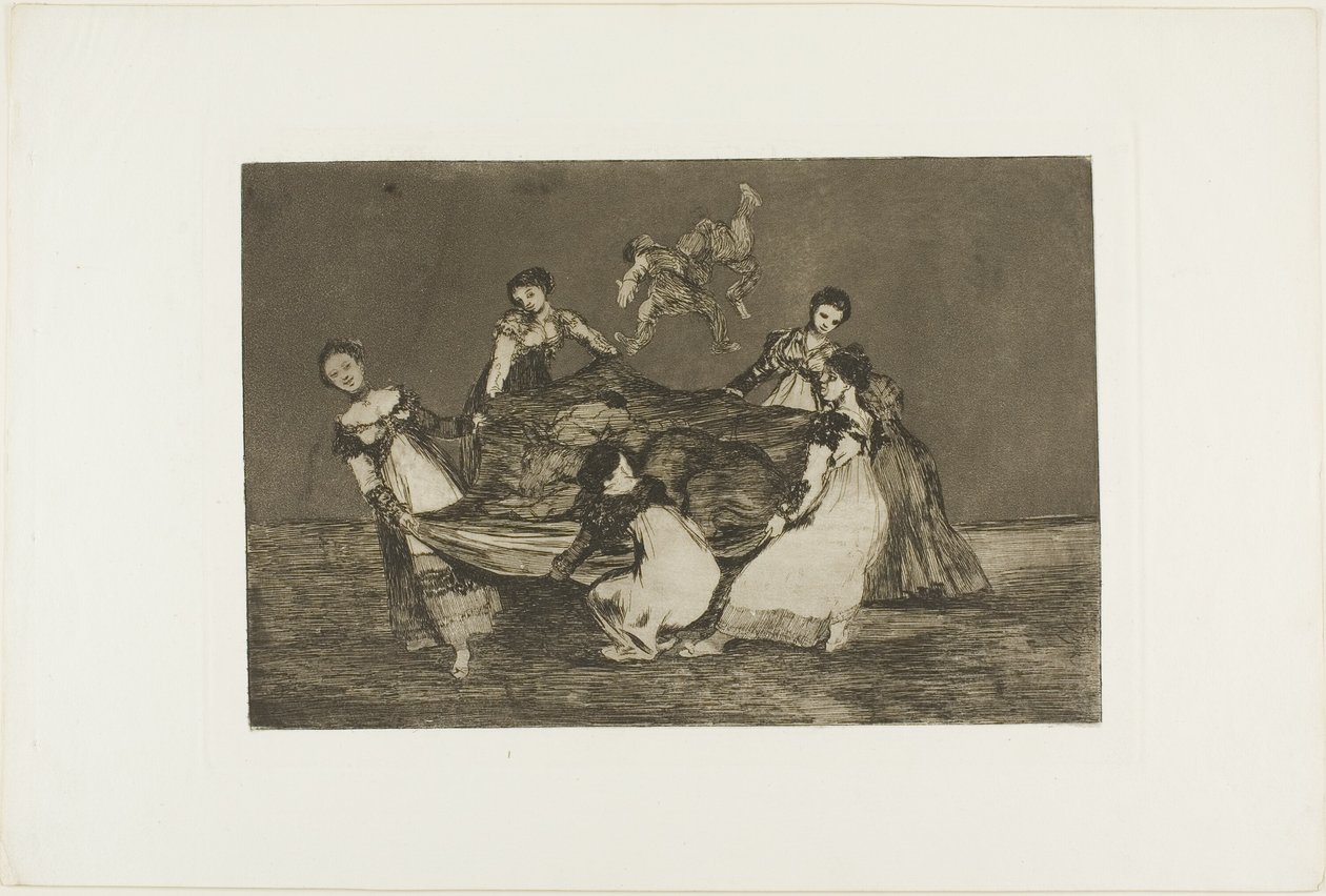 Heavier than a Dead Donkey, plate one from Los Proverbios by Francisco Jose de Goya y Lucientes