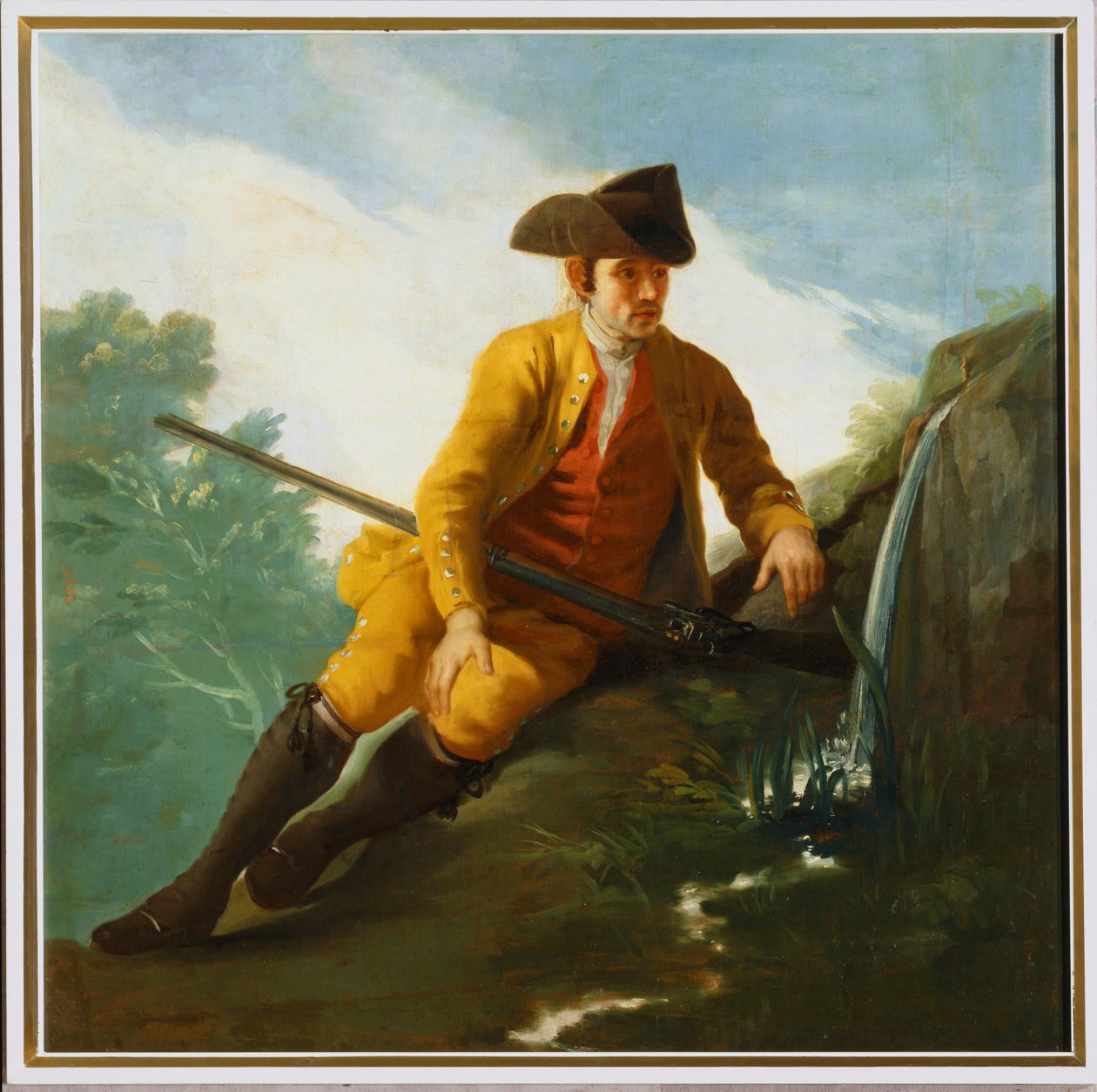 Hunter Sitting at a Fountain by Francisco Jose de Goya y Lucientes