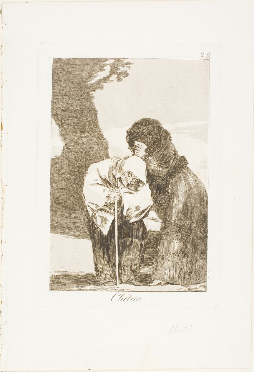 Hush (plate 28 from Los Caprichos) by Francisco Jose de Goya y Lucientes