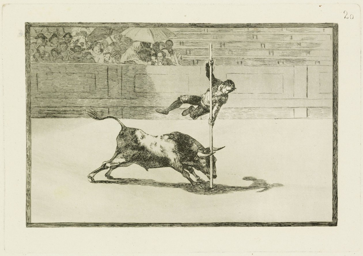 Agility and Daring of Juanito Apiniani in the Arena of Madrid (Tauromaquia 20) by Francisco Jose de Goya y Lucientes