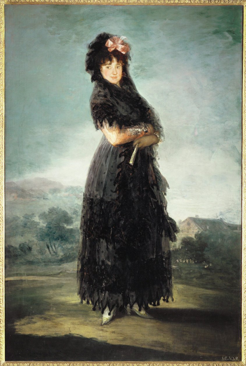 Mariana Waldstein, Marquise de Santa Cruz by Francisco Jose de Goya y Lucientes