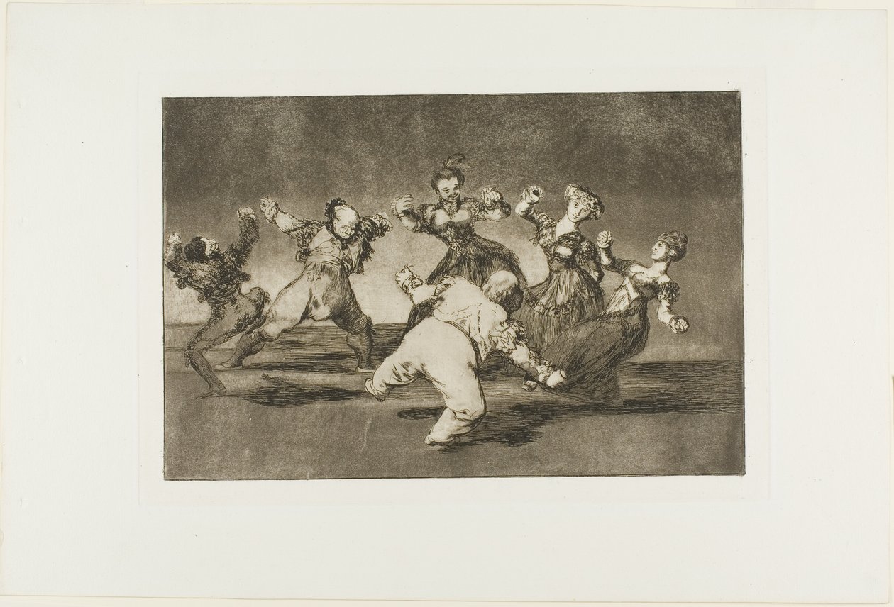 Merry Folly, from Disparates, published as plate 12 in Los Proverbios by Francisco Jose de Goya y Lucientes
