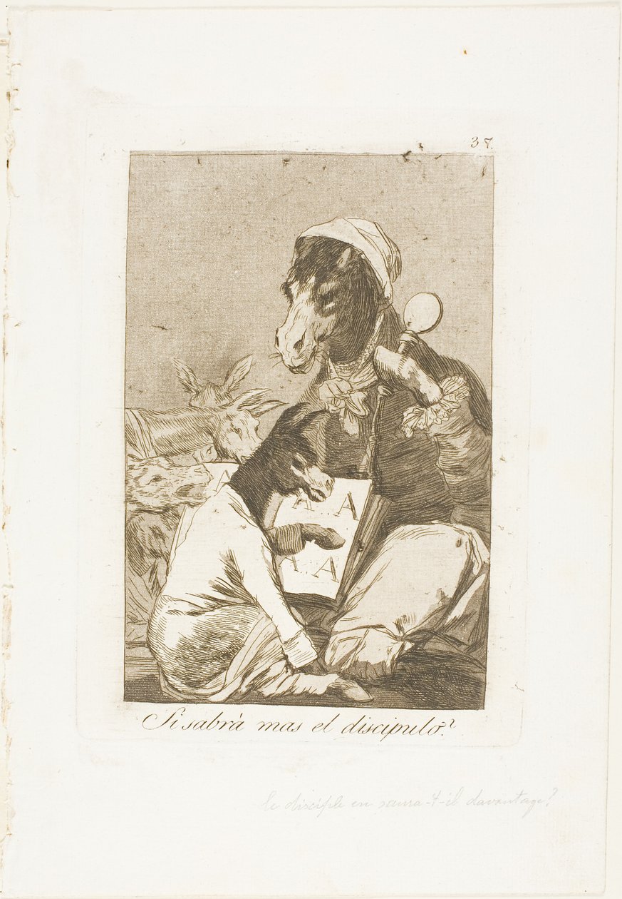 Might not the Pupil Know More?, plate 37 from Los Caprichos by Francisco Jose de Goya y Lucientes