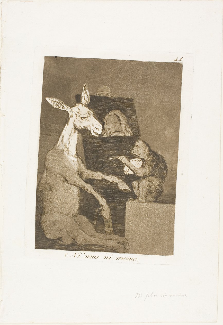 Neither More Nor Less, Plate 41 from Los Caprichos by Francisco Jose de Goya y Lucientes