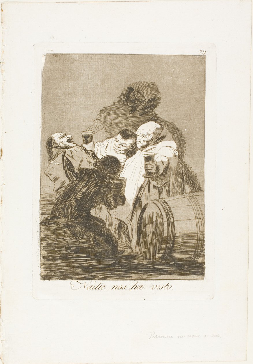 No One Has Seen Us (plate 79 from Los Caprichos) by Francisco Jose de Goya y Lucientes