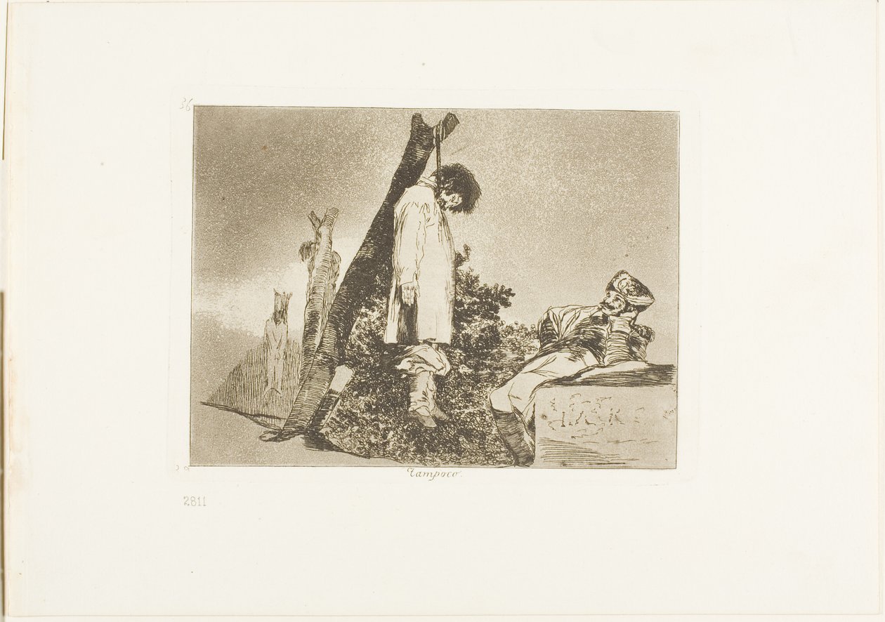 Not in This Case, Plate 36 from The Disasters of War by Francisco Jose de Goya y Lucientes