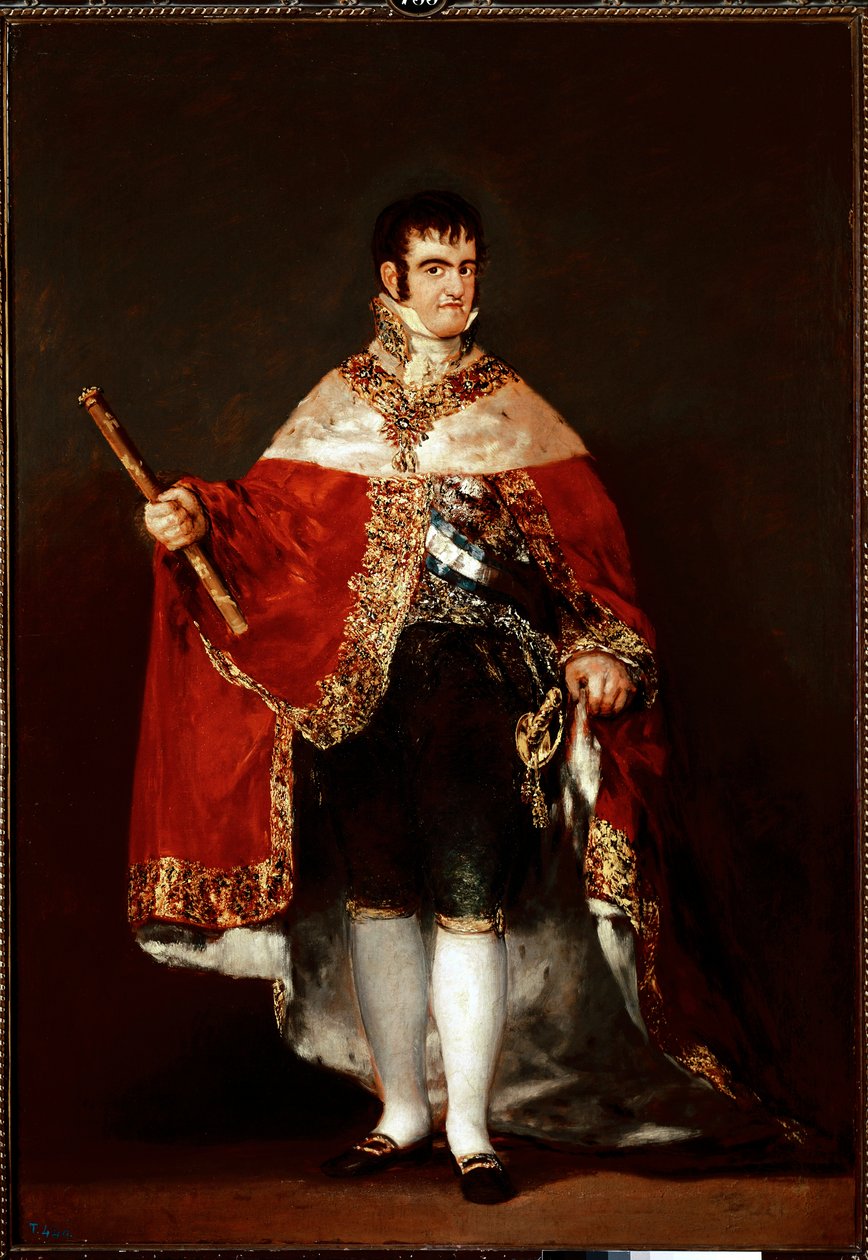 Portrait of King Ferdinand VII in Royal Costume by Francisco de Goya