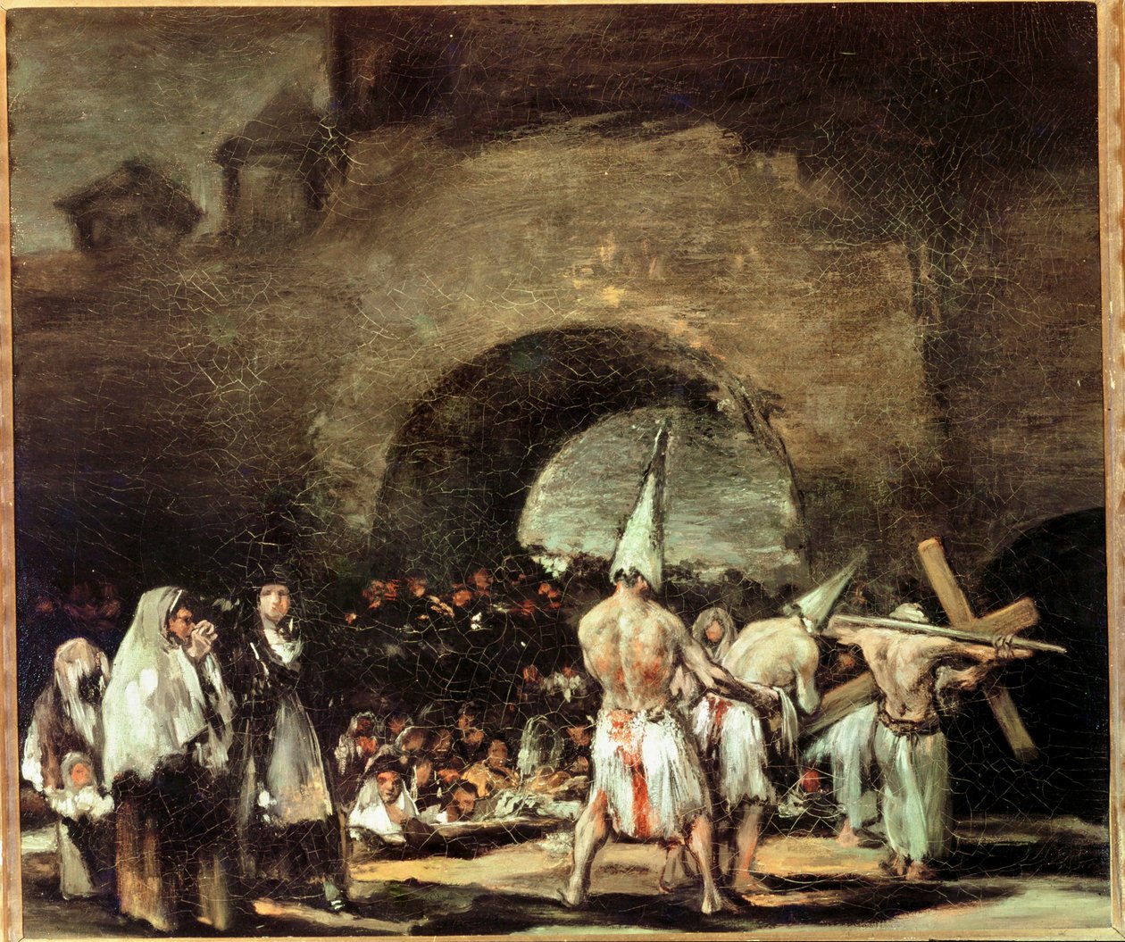 Procession of Flagellants Near an Arch by Francisco Jose de Goya y Lucientes