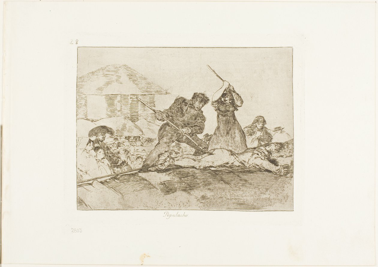 Rabble, plate 28 from The Disasters of War by Francisco Jose de Goya y Lucientes
