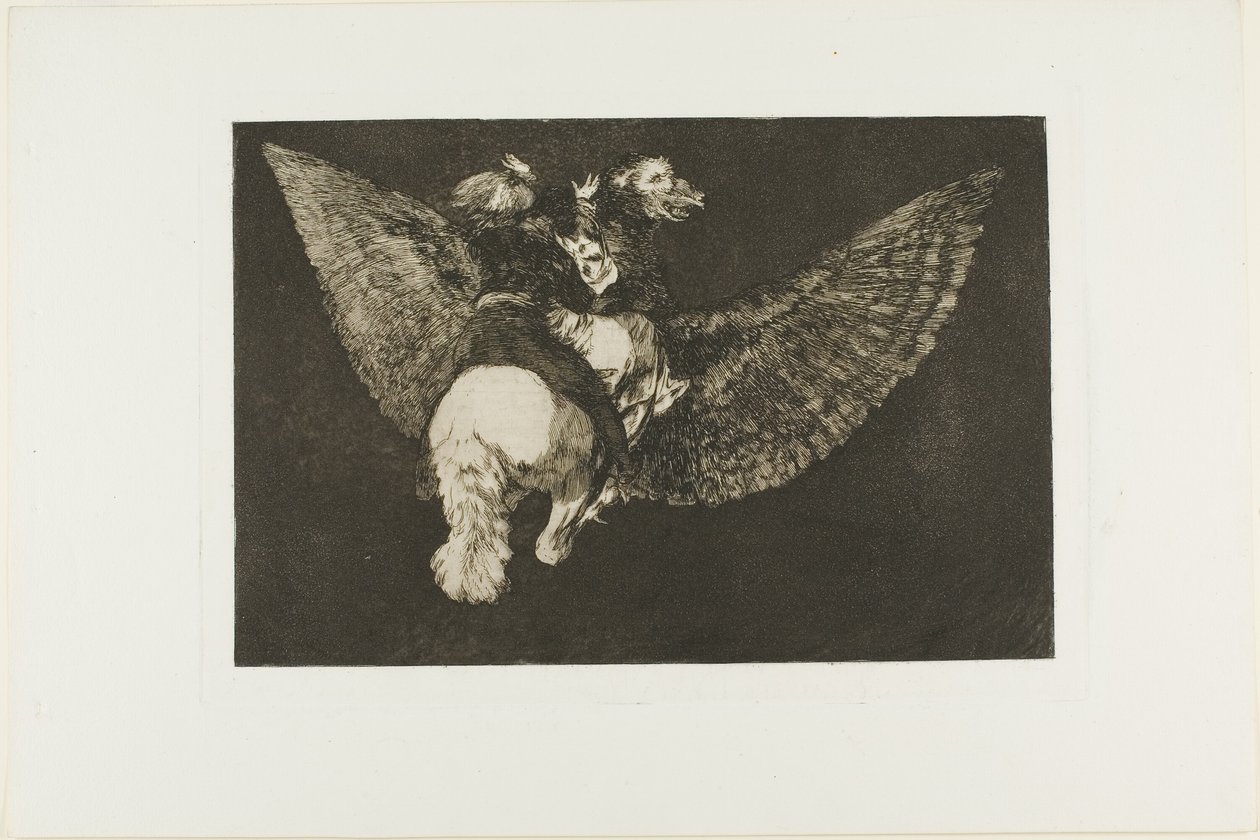 Renounce the Friend Who Covers You with His Wings and Bites You with His Beak, Plate Five from Los Proverbios by Francisco Jose de Goya y Lucientes