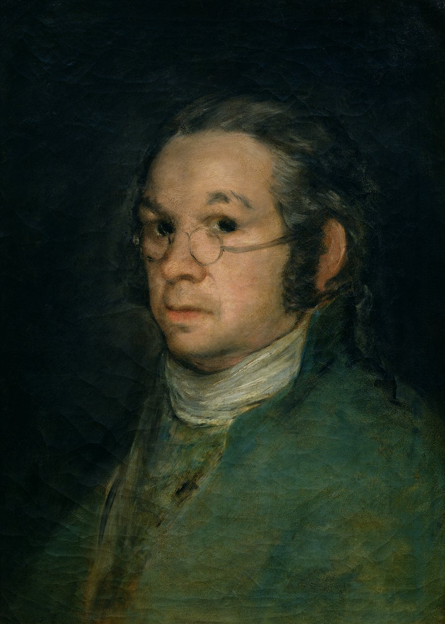 Self portrait with spectacles by Francisco de Goya