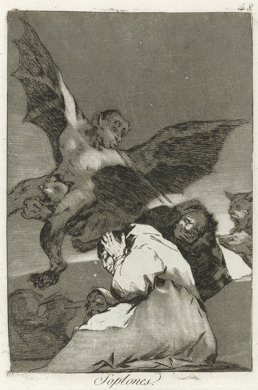 Soplones, Los Caprichos by Francisco de Goya
